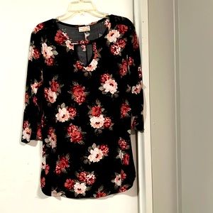 Bobbie Brooks long sleeve floral print dress for women. Plus size 2X